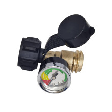 Propane Tank Gauge for 20 lb Tank, Solid Brass with QCC1 Connector, Accurate Fuel Monitoring