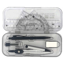 Compass and protractor set, math geometry set, compass geometry tools for drawing, drafting, precision set with storage box
