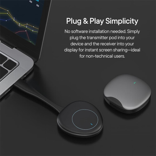 4K Wireless Transmitter Collaboration Tool Microsoft Teams Zoom Webex 18 Tx Pods 30m Range Plug And Play Extra Pod 1