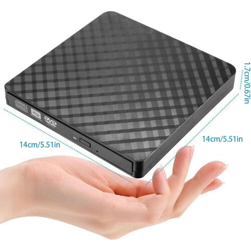 External Drives USB 3.0 USBC Burners Thin ROM Rewriter Compatible With Laptop And Desktop PC White 1