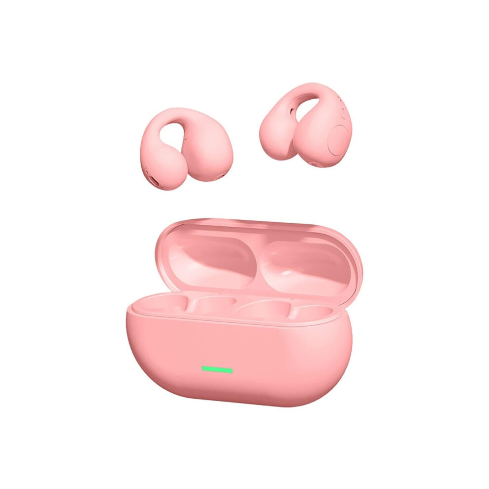 Onear Headset T75 Tws Bluetooth 5.3 Bone Conduction Earbuds Clip Earphones For Sports And Gaming Pink 9365049811385