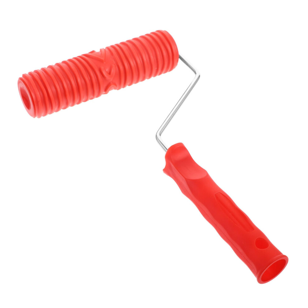 Empaistic Painting Roller With Plastic Handle, Textured Grain Pattern, Wall Decoration Tool For Diatoms And Multi Coating, Random Design 9365049754019