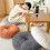 Soft Round Meditation Cushion Floor Pillow For-Light Grey 45cm 5