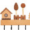 Efficient Wooden Wall Hook Set Adhesive Mounted Key Holder-B 4