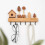 Efficient Wooden Wall Hook Set Adhesive Mounted Key Holder-B 6