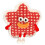 Sofa Cushion with Cartoon Sausage Lips Star Shape Soft-Red 1