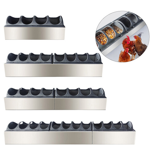 Rectangular Chicken Feeder For Outdoor Use-Double slot 60x11x4. 2