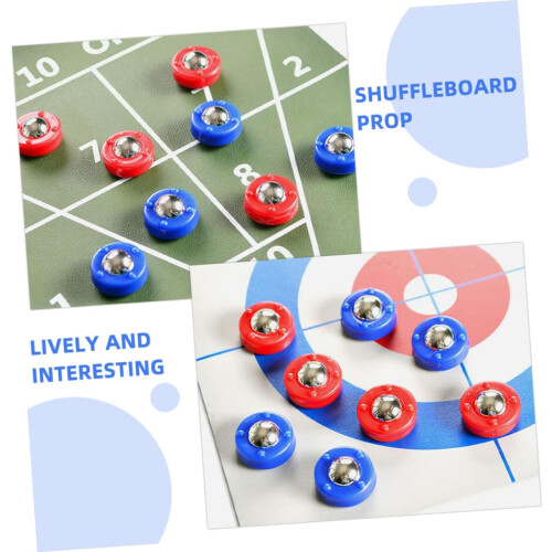 Shuffleboard Fans 32Piece Mini Set Including Shuffleboard Bowling Curling Versatile 1