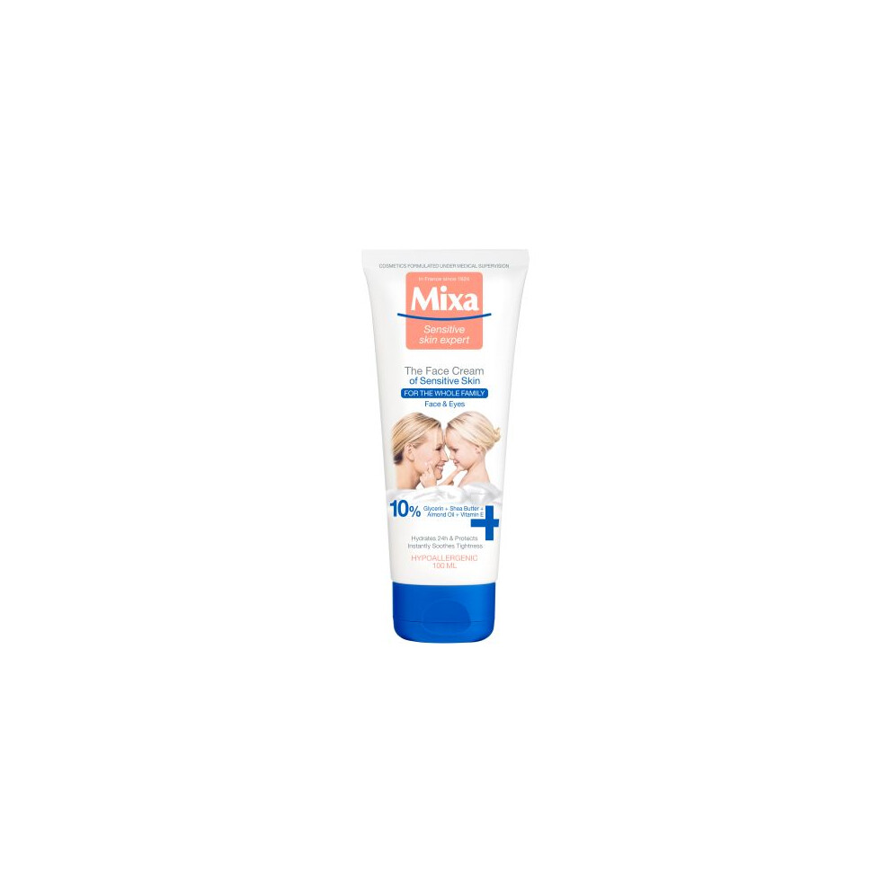 Mixa Cream Face For Sensitive Skin 100Ml Gentle Daily Moisturiser