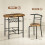 Small Table And 2 Chairs Breakfast Kitchen Room Compact Modern Furniture Set 2