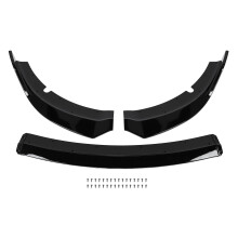 Protection de pare-chocs avant noire brillante, résistante aux rayures, compatible avec tous les modèles, avec spoiler avant et protection UV (lot