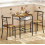 Small Table And 2 Chairs Breakfast Kitchen Room Compact Modern Furniture Set 8