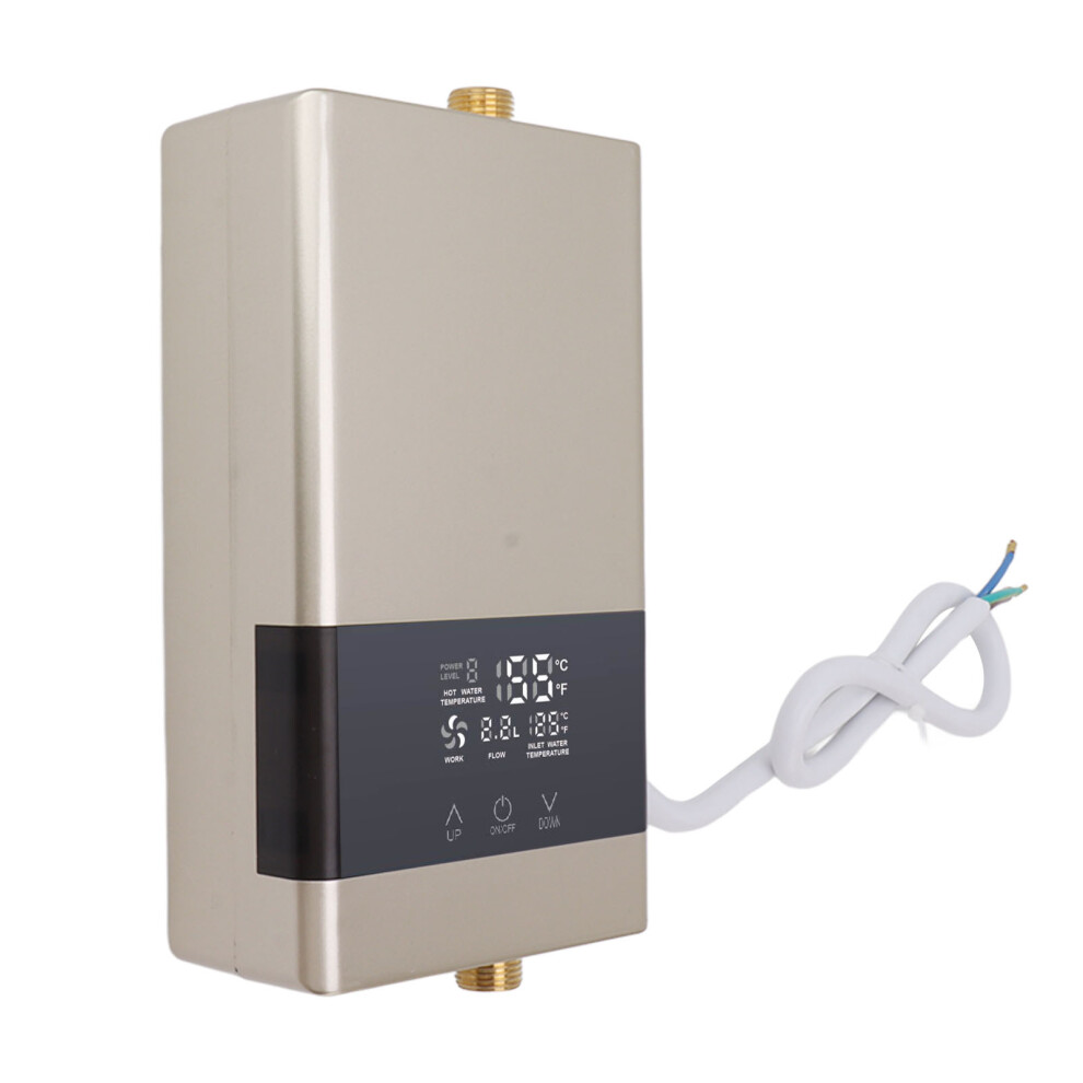 Electric Tankless Water Heater, 6000W 220V With Overheating Protection And Digital Display, Instant Hot Water, Save Space With Its Compact Design For 9468298505781
