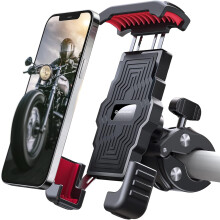 Telefoonhouder voor op de fiets, telefoonhouder voor op de motor, schokbestendige bescherming voor avontuurlijke ritten, brede compatibiliteit voor