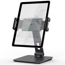 Bærbar tabletholder til 4-14 tommer enheder, ergonomisk design med 360 graders rotation til læsning, skrivning, videooptagelse, enhedskompatibilitet
