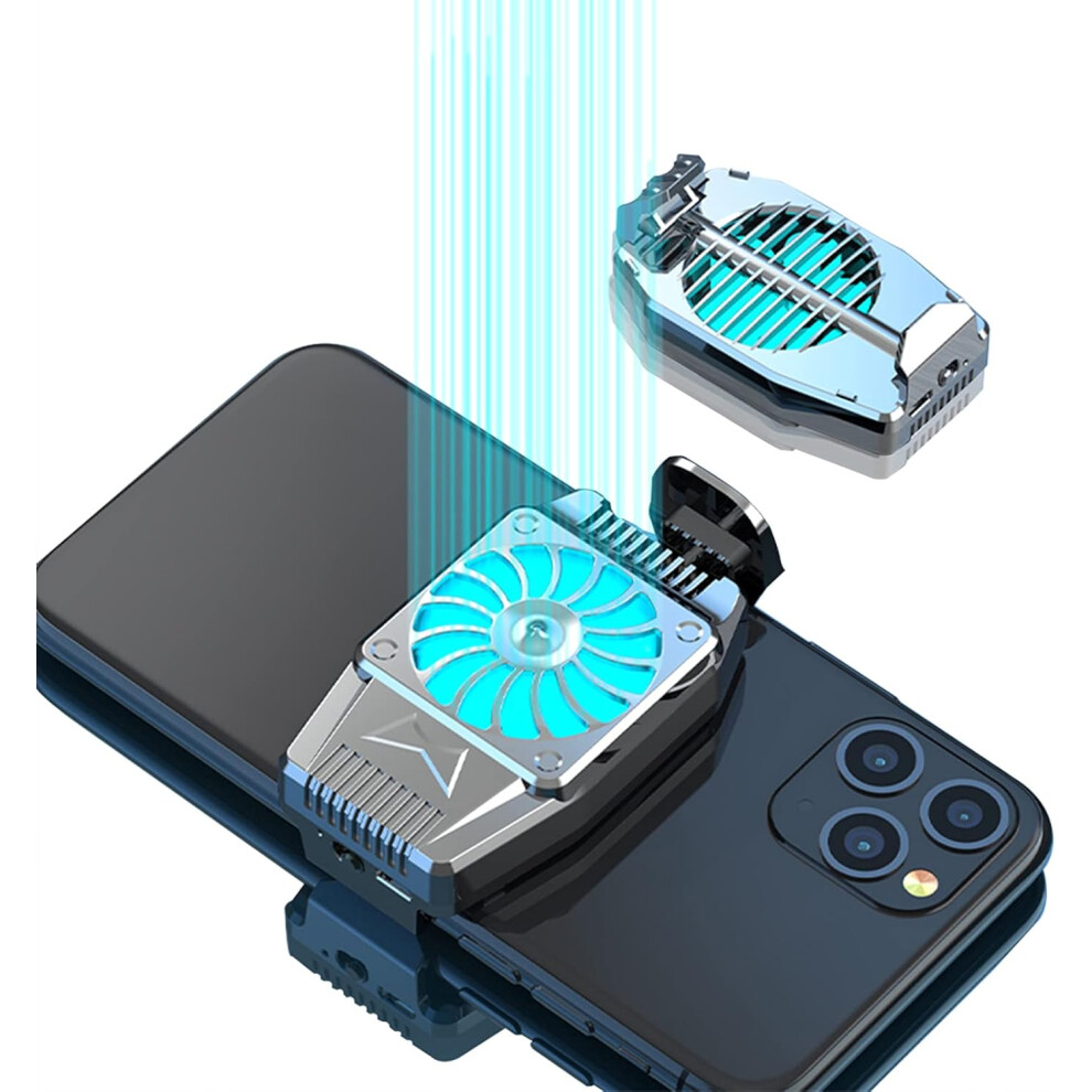 Dual Cooling Chips, Semiconductor Refrigeration Magnetic Phone Cooler With Temperature Display For Iphone/Android Smartphone, Usb Rechargeable 500Mah 9176269144968