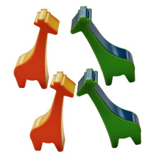 4 Pieces Shaker Educational Giraffe Maracas for Musical Toys Interactive Hand Instruments HandEye Coordination and Musical Interest for Boys