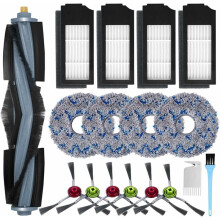 Piese de schimb lavabile din microfibră pentru aspirator, kit de accesorii omni absorbante, inclusiv perie principală și perii laterale,