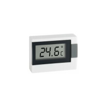 Temperaturüberwachung für Vitrinen, schnell reagierender Sensor mit gut lesbarem LCD-Display, Speicher für Minimal- und Maximalwerte für große