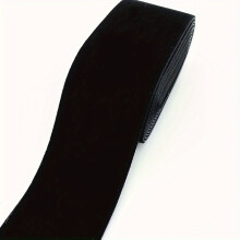 (Black - 1.8 Meters) 1 Rolle 40 mm Samtband für Hochzeit, Party, Dekoration, Geschenkverpackung, Haarschleife, DIY, mehrere Farben