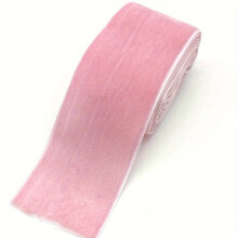 (Pink - 1.8 Meters) 1 Rolle 40 mm Samtband für Hochzeit, Party, Dekoration, Geschenkverpackung, Haarschleife, DIY, mehrere Farben