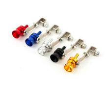 End Pipes Universal Simulator Nozzle For Muffler Whistler Exhaust Pipe Sound Muffler Blow Off Car Styling SilverM