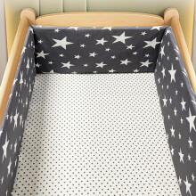 (180*30CM, N26) Pustende krybbeseng støtfanger Justerbar barneseng støtfangersett Barneseng Airwrap Sprinkelseng Støtfanger Beskytt All