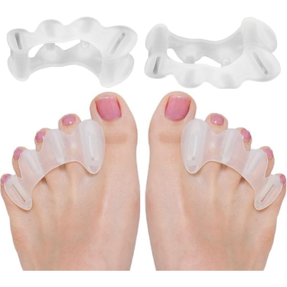 Pack of 2 Toe Separators for Bunions, Foot Pain, Hammer Toes, Hallux Valgus