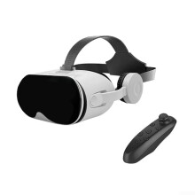 Immersive VR Headset For Gaming And Movies, Adjustable Fit, BuiltIn Audio, 5.57 Phones Compatible, iOS/Android, Black