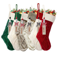 6 Stück Weihnachtsstrümpfe mit Anhängern, 45,7 cm großes Fassungsvermögen, verschiedene Farben und Mengen, perfekt für