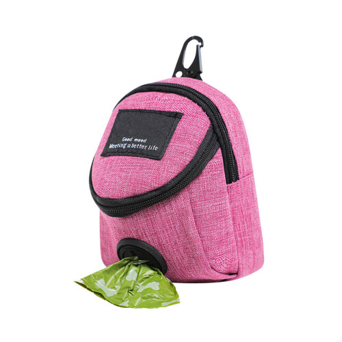 Support de sac à excréments de chien polyvalent, avec-rose rouge