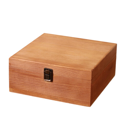 Boîte de rangement en pin réutilisable, pour-M Couleur rétro