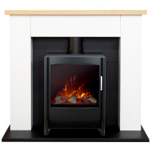 Adam Chester Fireplace in Pure White with Sureflame Keston Electric St
