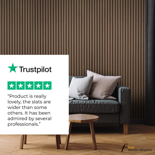 Fuse Acoustic Wooden Wall Panel Sample in Smoked Oak 2