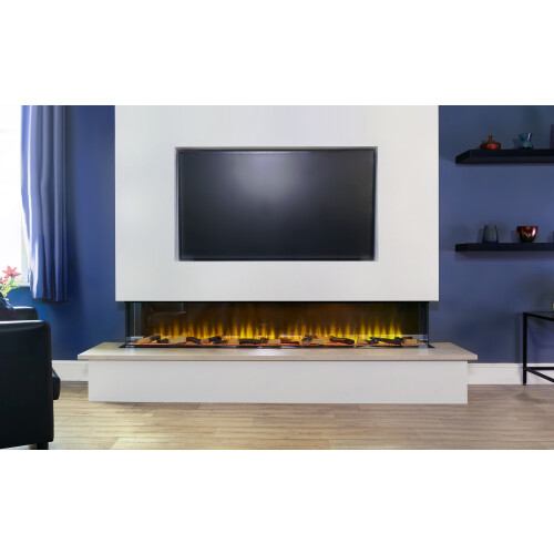 Adam Adam Sahara Electric Inset Wall Fire with Remote Control, 81 Inch 2