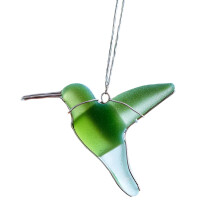 Glass Bird Christmas Ornament Hanging Chrismas Tree-hummingbird