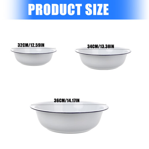 Enamel Mixing Basin Hygienic Coating Enamelware Perfect-32cm 2