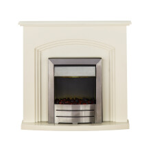 Adam Truro Fireplace Suite in Cream with Colorado Electric Fire in Bru