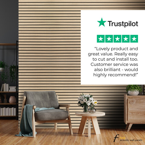 Fuse Acoustic Wooden Wall Panel Sample in Natural Oak 2