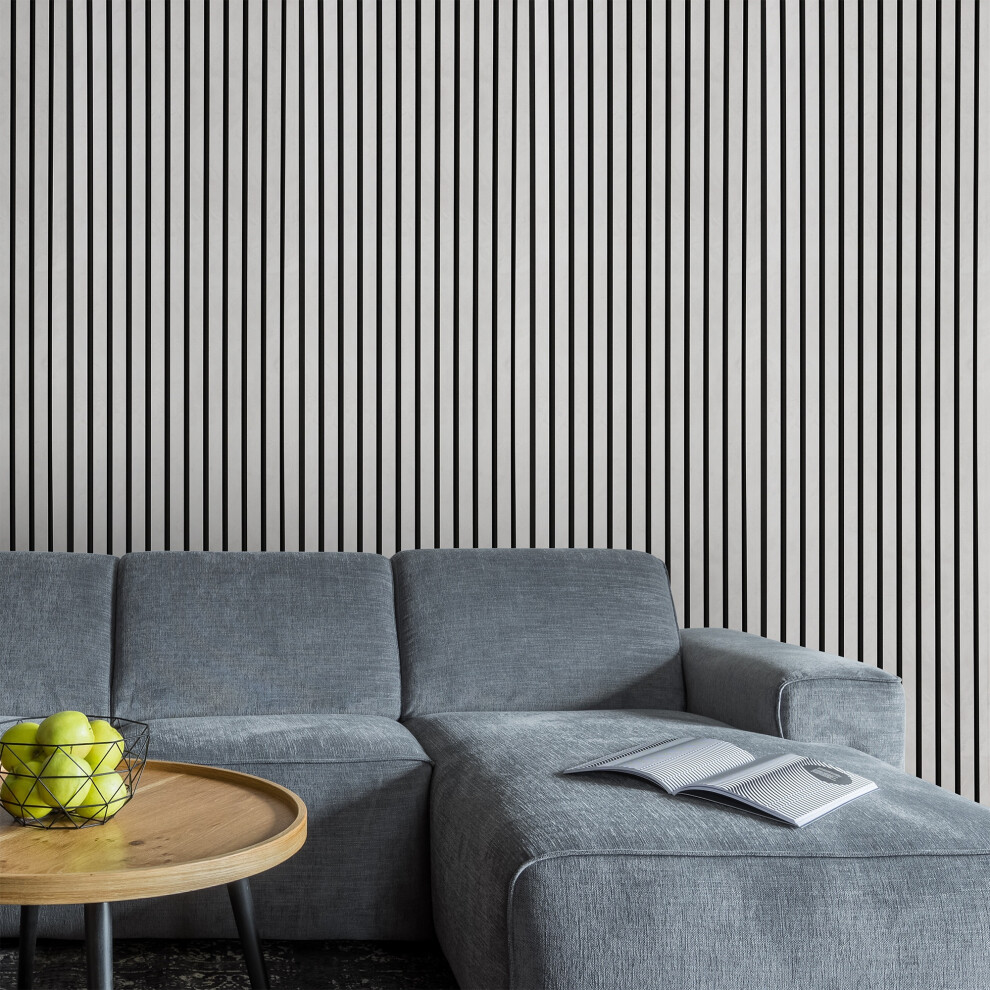 Fuse Acoustic Wooden Wall Panel In Concrete Effect, 2.4M X 0.6M 5056126249989