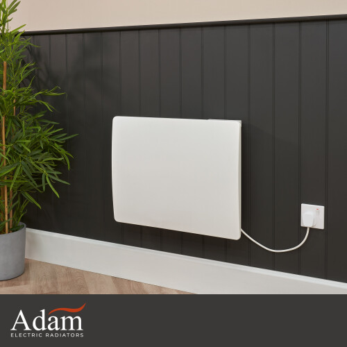 Adam Adam Solis 1000W Ceramic Core Electric Radiator in White 1