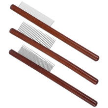 3Piece Wooden Pet Grooming Comb Set, Multifunctional Dog Hair Comb