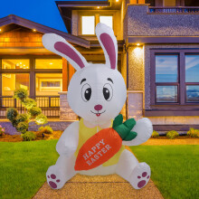aufblasbarer Osterhase mit LED-Lichtern, 59,8 Zoll wasserdichte Dekoration