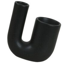 Taper Candle Stick Holders Ceramic Candlestick Holders-Black