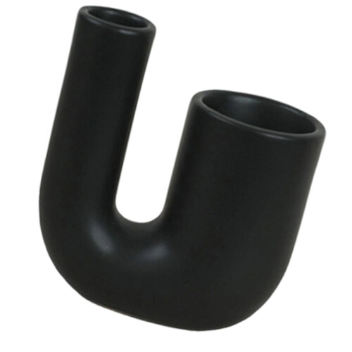 Taper Candle Stick Holders Ceramic Candlestick Holders-Black