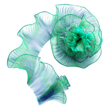 Polyester Craft Lace 5M Frilled Edges Materials For-Green