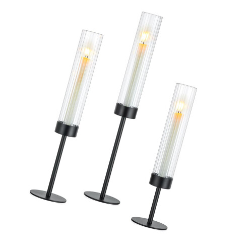 Black Tiered Gale Candle Possessors with-black outer stripes
