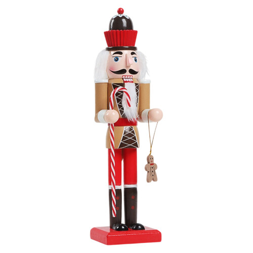 Traditional Wood Nutcrackers Soldier Ornament-Crutches