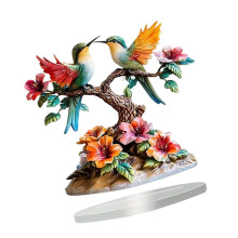 Acrylic Flower Branch Bird Statues Figurines Animal-type 1