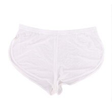 Men's Transparent Mesh Boxer Briefs Comfortable Soft Breathable White 3XL